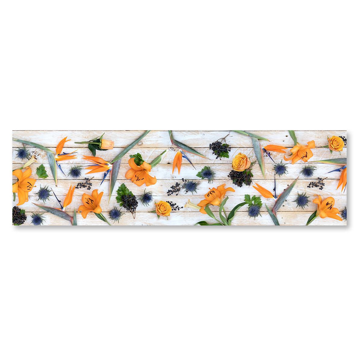 Inspire Table Runner 23 – Orange Flowers